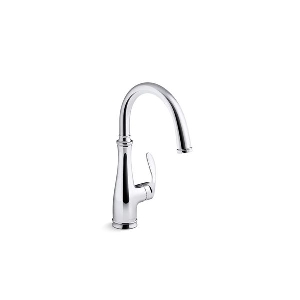 KOHLER Bellera Polished Chrome Deck Mount High-Arc Bar Faucet