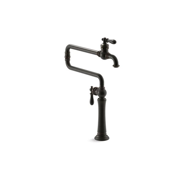 KOHLER Artifacts Oil-Rubbed Bronze 2-Handle Deck Mount Pot Filler