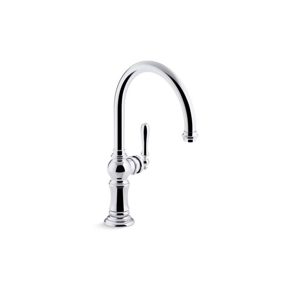 Robinet De Cuisine Moen à Une Poignée - Arc Haut - Finition Nickel Poli - Neuf