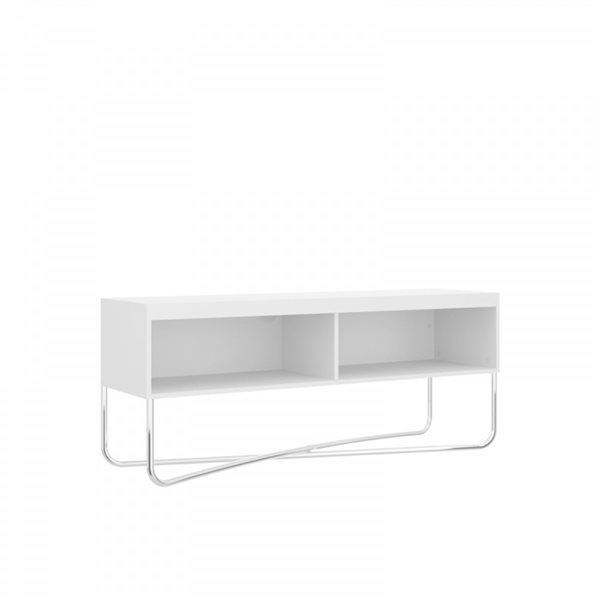 Brassex Inc. Harper White 53-in Grey TV Stand