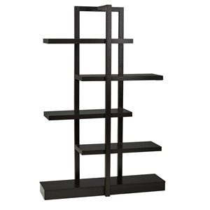 Brassex Inc. Dark Cherry Wood 4-shelf Standard Bookcase