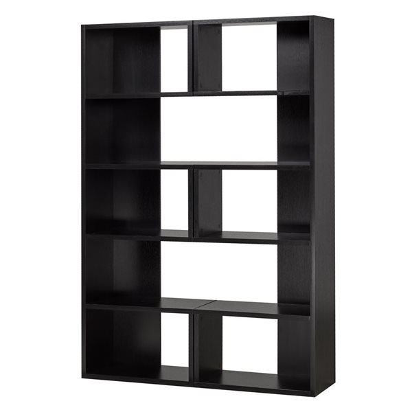 Brassex Inc. Black Wood 5-shelf Standard Bookcase