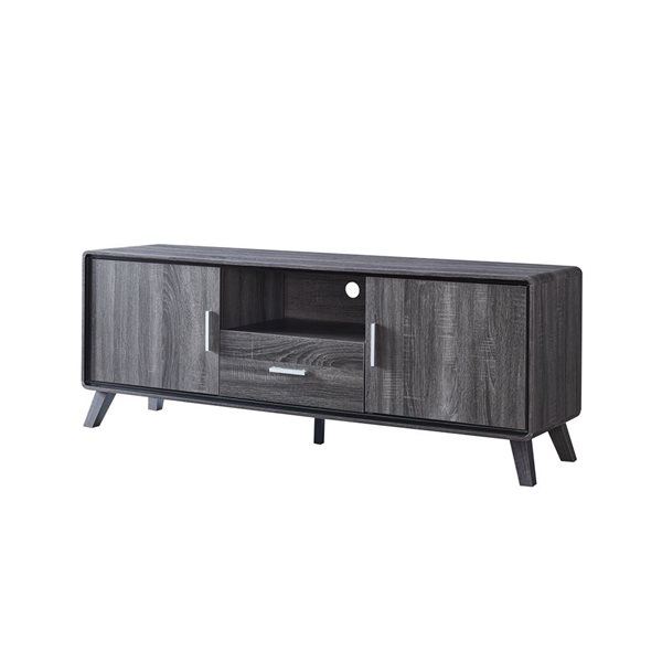 Brassex Inc. 60-in Grey TV Stand with Storage