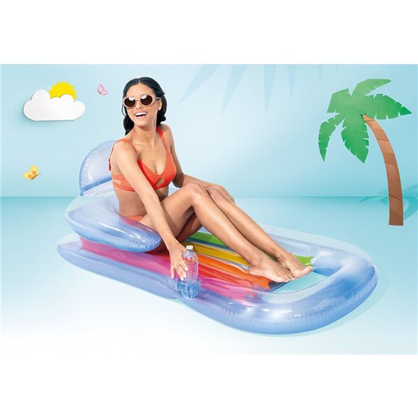 Intex King Kool 63-in Clear Inflatable Water Bed