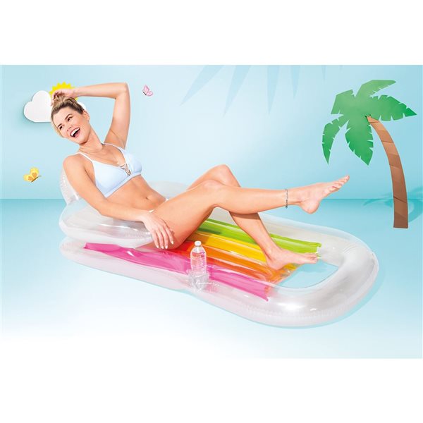 Intex King Kool 63-in Clear Inflatable Water Bed