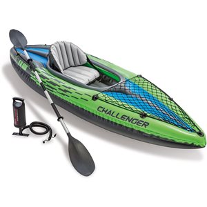 Kayak gonflable Challenger pour 1 personne en polymère vert par Intex de 9 pi x 13 po