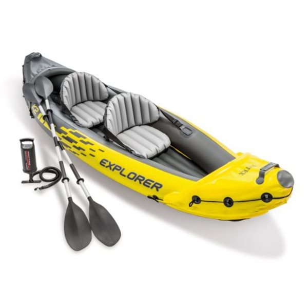 146 in 2+1 Triple Fishing Boat Ocean Lua Kayak W/ Oar Hard Plastic