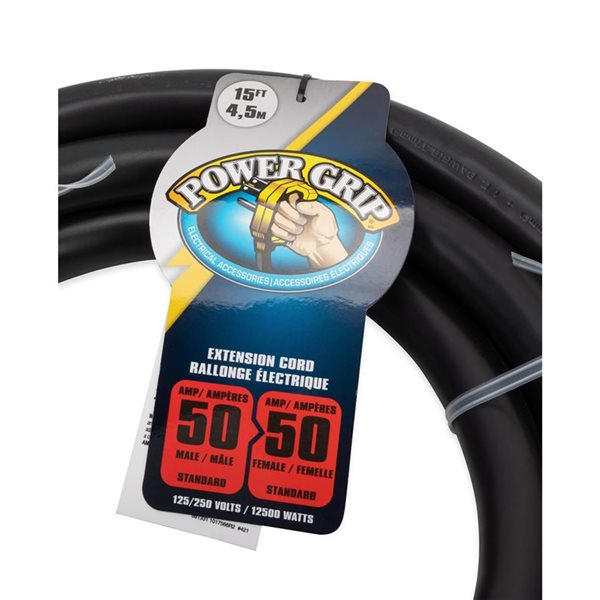 Power Grip RV 15-ft 8-AWG Light Duty General Extension Cord