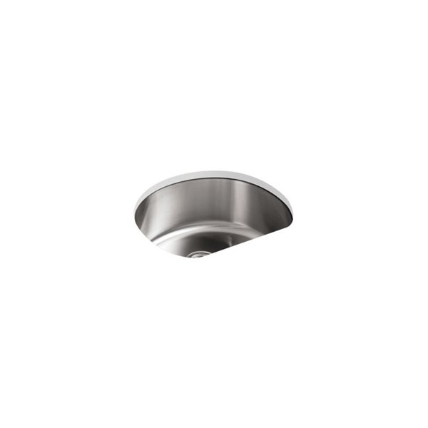 KOHLER Undertone Undermount 24.25-in x 21.25-in Stainless Steel Single Bowl Kitchen Sink