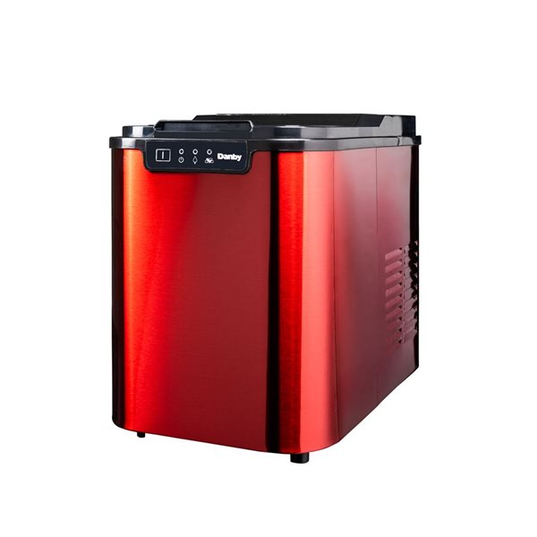 Danby 25-lb Flip-Up Door Countertop Ice Maker (Red)