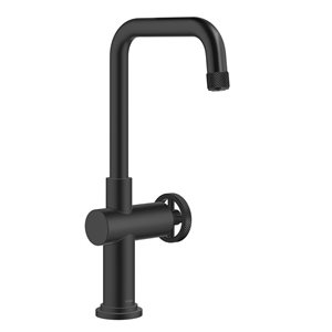 Kraus Urbix Deck Mount Matte Black Single Handle Kitchen Bar Faucet