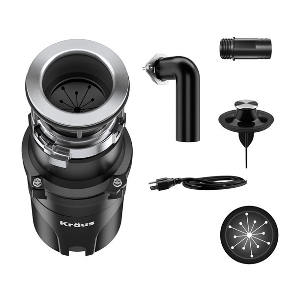 Kraus Wasteguard 1/2HP Continuous Feed Noise Insulation Garbage