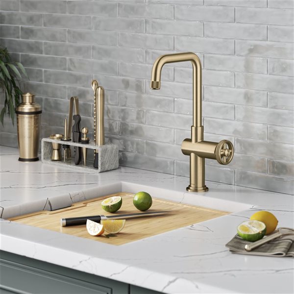 Buy Brushed Brass Single Handle Kitchen Bar Faucet