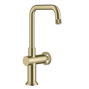 Kraus Urbix Deck Mount Brushed Gold Single Handle Kitchen Bar Faucet