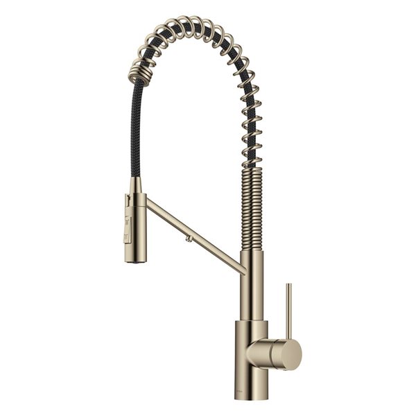 Kraus Oletto Deck Mount Spot-Free Antique Champagne Bronze Pull-Down Filter Faucet