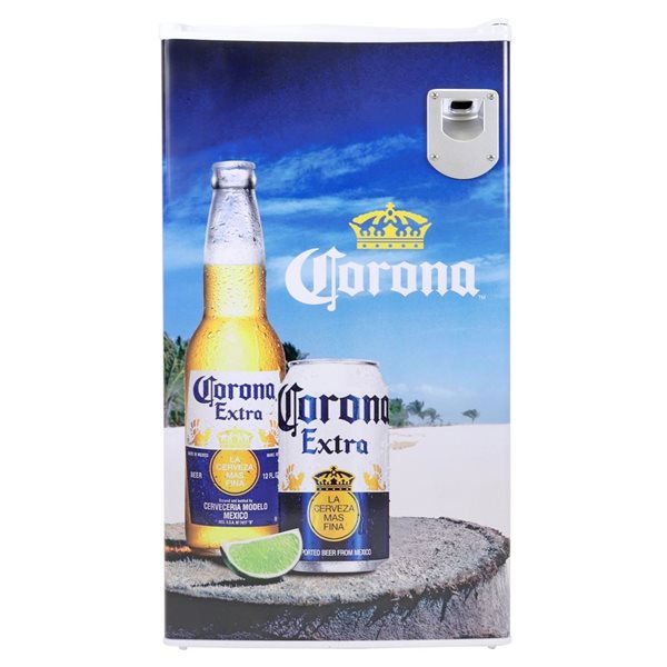 Corona 3.2 cu ft (90L) Compact Fridge wth Bottle Opener - White