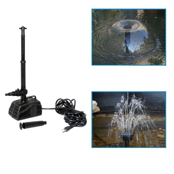 Koolscapes 1514 L Starter Pond Kit with Fountain 340 GPH Pump with Liner