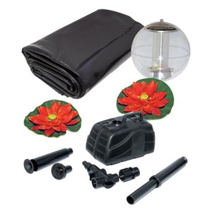 Koolscapes 1514 L Starter Pond Kit with Fountain 340 GPH Pump with Liner