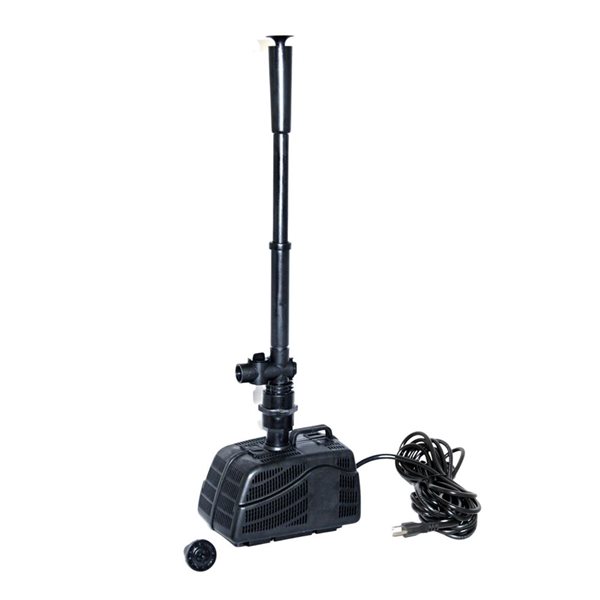 Koolscapes 530 GPH Pond Pump with 2 Interchangeable Fountain Nozzles