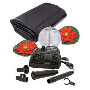 Koolscapes 1022 L Starter Pond Kit with Fountain 200 GPH Pump with Liner
