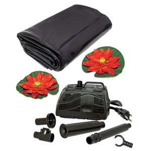 Koolscapes 318 L  Starter Pond Kit with Fountain 200 GPH Pump with Liner
