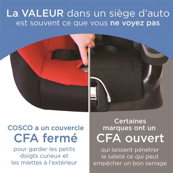 Siège d'auto pour enfant noir convertible Scenera Next par Cosco