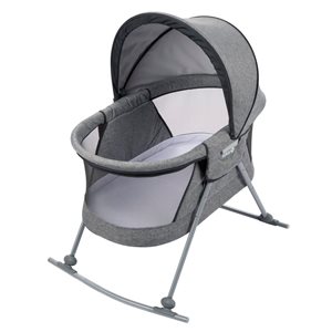 Safety 1st Nap and Go 37.25-in Grey Rocking Bassinet
