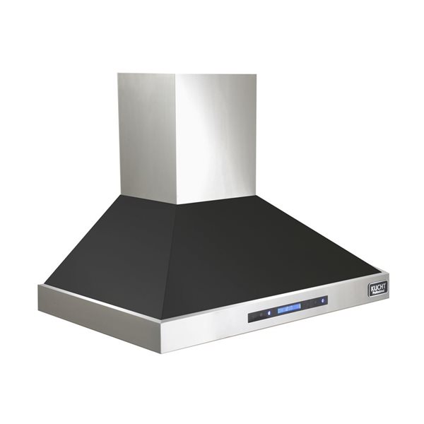 KUCHT 36-in Ducted Black Wall-Mounted Range Hood