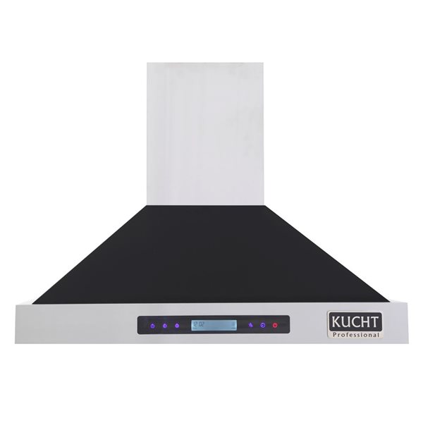 KUCHT 36-in Ducted Black Wall-Mounted Range Hood
