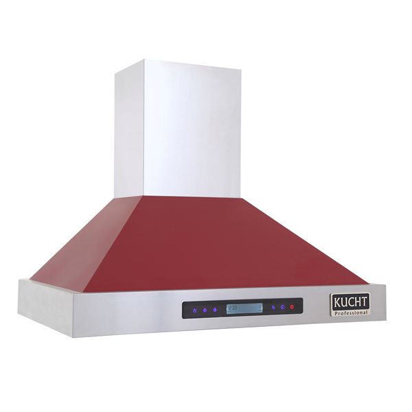 KUCHT 30in Ducted Red WallMounted Range Hood KRH3015R RONA
