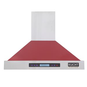 KUCHT 30-in Ducted Red Wall-Mounted Range Hood