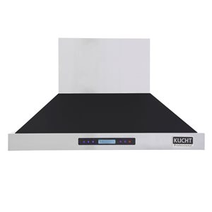 KUCHT 48-in Ducted Black Wall-Mounted Range Hood