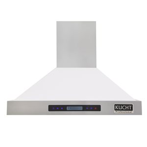 KUCHT 36-in Ducted White Wall-Mounted Range Hood
