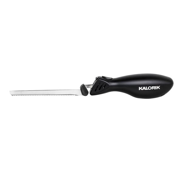 Kalorik Black Stainless Steel Cordless Electric Knife with Fish Fillet Blade