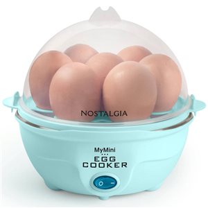 Nostalgia MyMini™ Electric Egg Cooker 7-Egg Capacity - Aqua