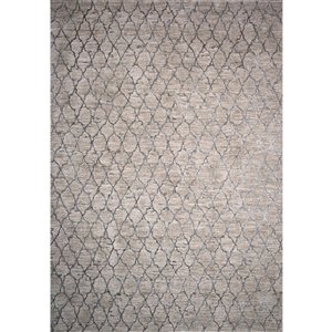 Rug Branch Tapis d'intérieur marocain moderne bohème beige marron - 5x7