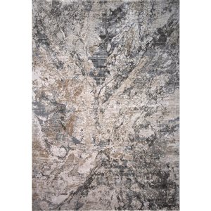 Rug Branch Abstract Modern Fog Beige Brown Indoor Area Rug - 8x10