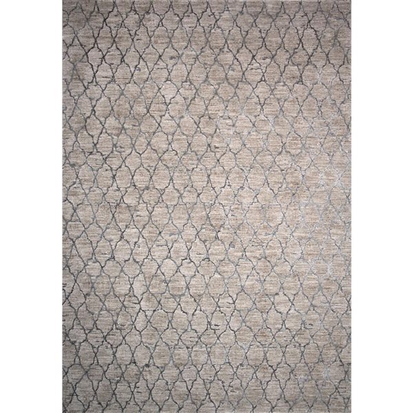 Rug Branch Tapis d'intérieur marocain moderne boho beige marron - 8 x 10