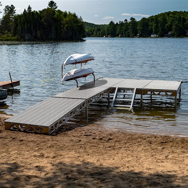 CanadaDocks 4 x 8-ft Grey Standing Dock Add-On Kit with 2 to 4-ft Legs