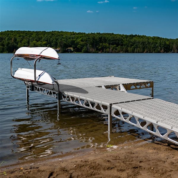 CanadaDocks 8 x 16-ft Grey Standing Dock Starter Kit with 4 to 8-ft Legs