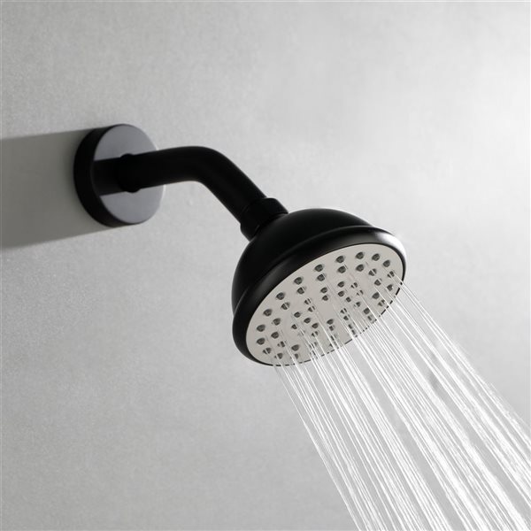 Wellfor Matte Black Round Shower Head With Valve Wb Sh008mb Rona