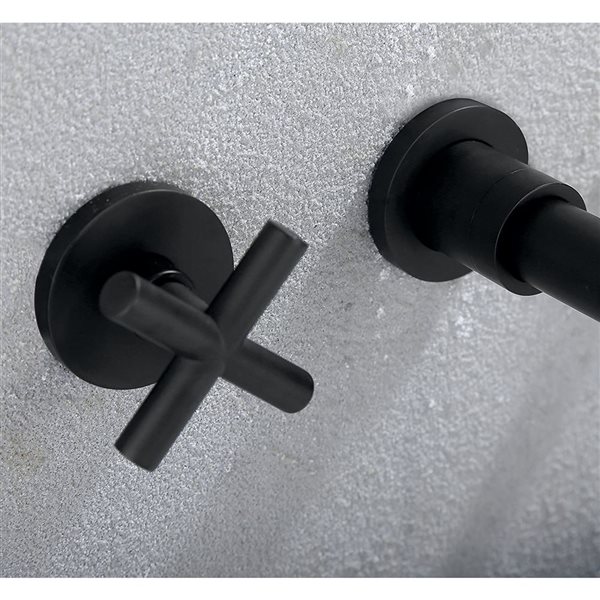WELLFOR 2-Handle Bathroom Sink Faucet in Matte Black