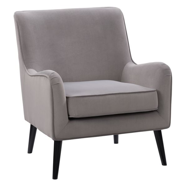 Corliving Elewood Modern Grey Polyester Accent Chair