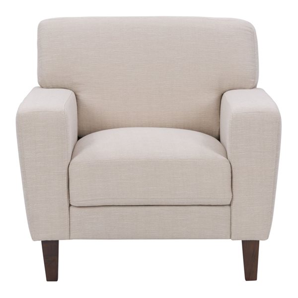 Corliving Ari Modern Beige Polyester Accent Chair