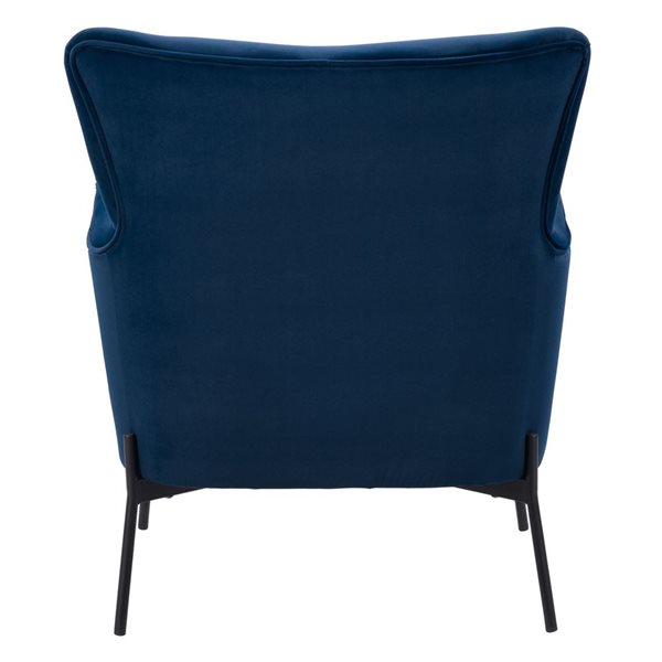 Corliving Elewood Modern Blue Polyester Wingback Chair