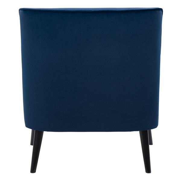 Fauteuil d'appoint moderne en polyester Elewood par CorLiving, bleu foncé