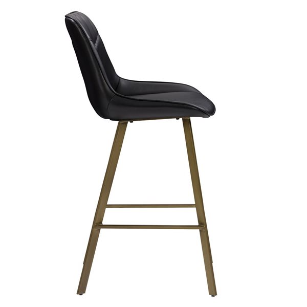 CorLiving Christoff Black Bar Height (27-in To 35-in) Upholstered Bar ...