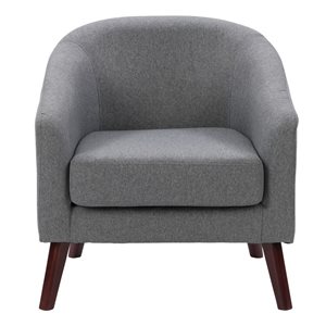 Corliving Elewood Modern Grey Polyester Club Chair