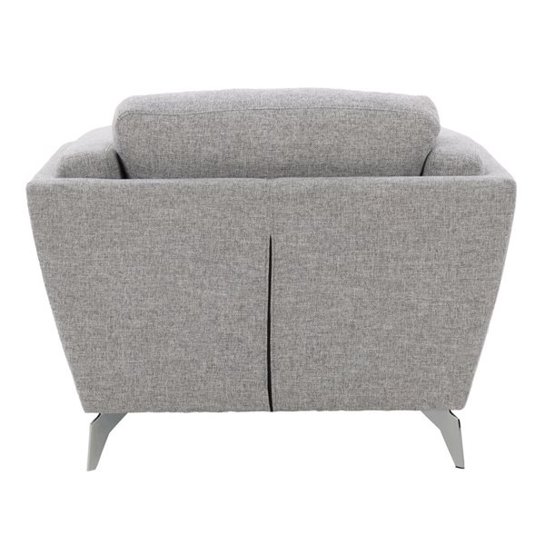 Corliving Lansing Modern Light Grey Polyester Accent Chair