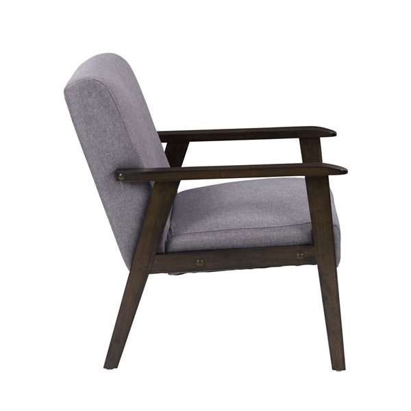 Fauteuil d'appoint moderne en polyester Greyson par CorLiving, gris clair